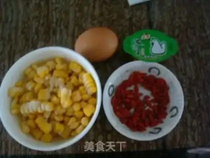 Make Corn soup with wolfberry chicken sauce step 0