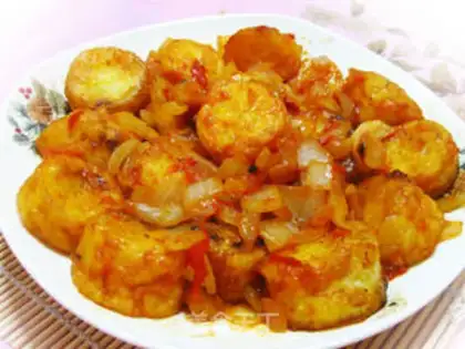 Make Japanese tofu in tomato sauce step 9