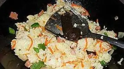 Make Golden Curry Fried Rice step 4