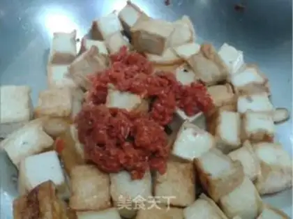 Make stir-fried tofu with kimchi sauce step 5
