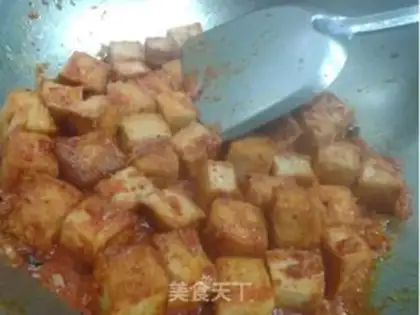 Make stir-fried tofu with kimchi sauce step 6