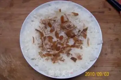Make Eight Treasure Rice with Grape Bean Sauce step 5