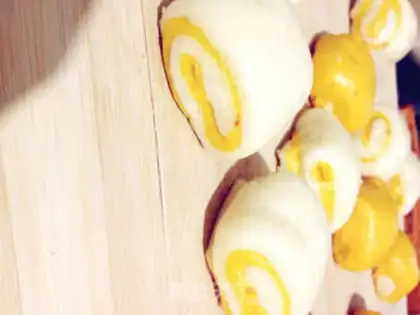 Make Black sesame two-color steamed buns step 26
