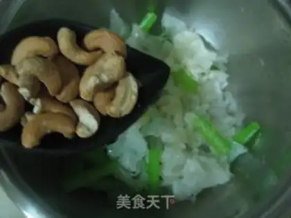 Make Cashew nut, snow ear, celery step 6