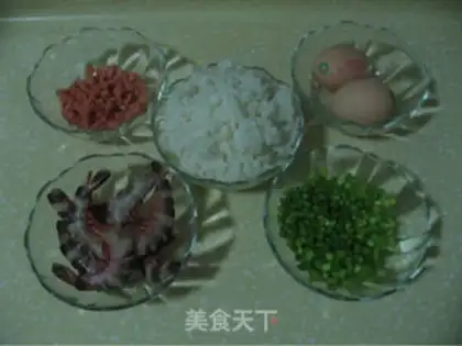 Make Fried rice with shrimp and egg step 0