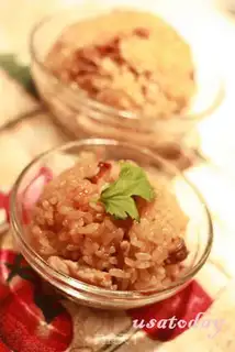 Make Dried squid oil rice step 2