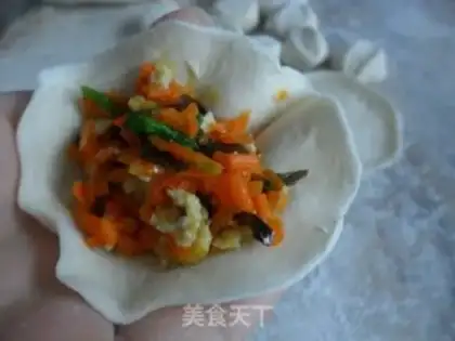 Make Dumplings stuffed with carrot and fungus step 8