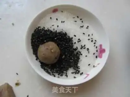 Make Coffee Black Sesame Crispy Ball step 6