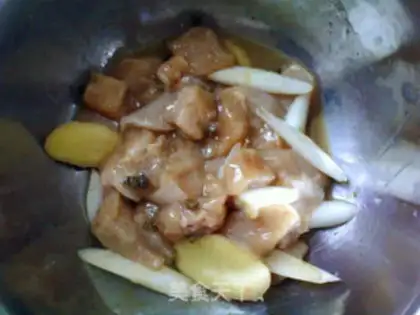 Make Roast chicken rice flower step 5