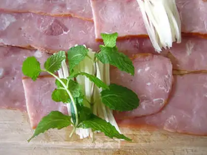 Make Mint potatoes and bacon roll step 5