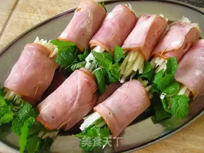 Make Mint potatoes and bacon roll step 7