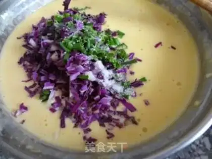 Make Purple cabbage omelet step 7