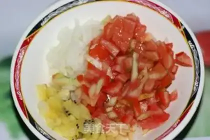 Make Tomato vinaigrette with okra step 5