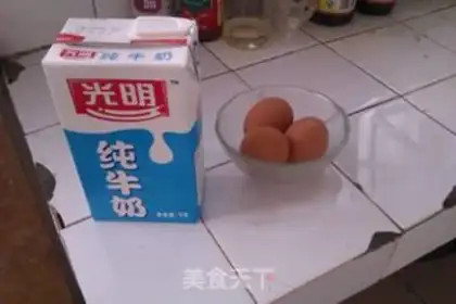 Make honey bean double skin milk step 0