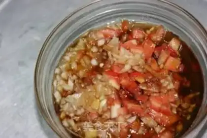 Make Tomato vinaigrette with okra step 8