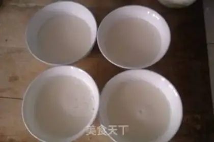 Make honey bean double skin milk step 1