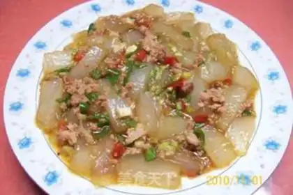 Make stir-fried jelly with pickled pepper and meat paste step 6