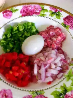 Make Mixed noodles with minced garlic meat step 0