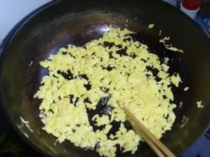 Make Leek, egg, sea rice, zygote step 1