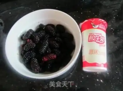 Make Mulberry yogurt drink step 0