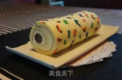 Make Colorful leopard print cake roll step 52