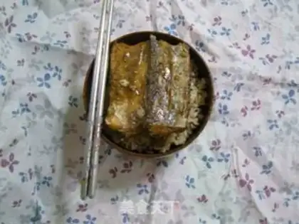 Make Fried eel rice with rice step 10