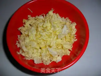 Make Cabbage and chopped green onion pancakes step 1