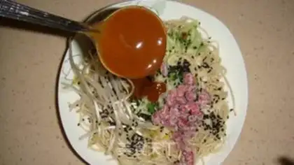 Make Cold noodles with all ingredients step 11