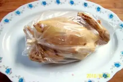 Make White cut chicken with onion and ginger step 9