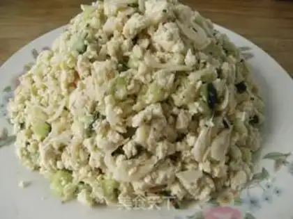 Make Chicken sliced tofu step 3