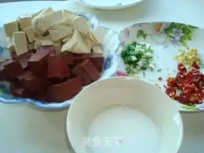 Make Red and white tofu step 1