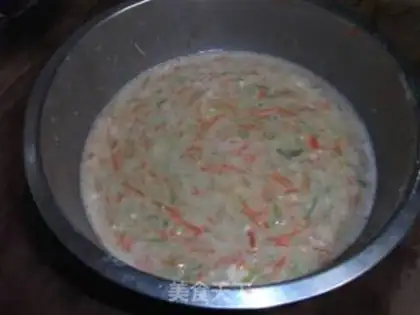 Make Zucchini egg cake step 3