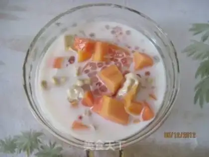 Make Papaya walnut sago step 2