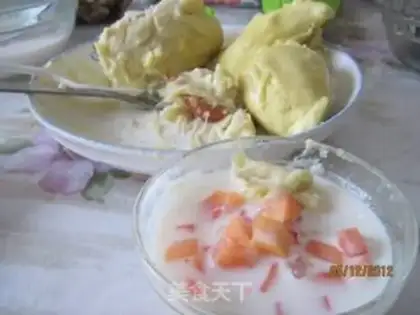 Make Papaya walnut sago step 3
