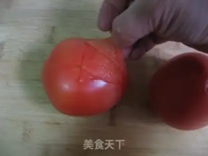 Make Hand-rolled noodles with tomato and egg step 4