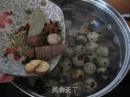 Make stewed quail eggs step 2