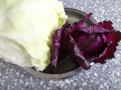 Make two-colored cabbage step 0