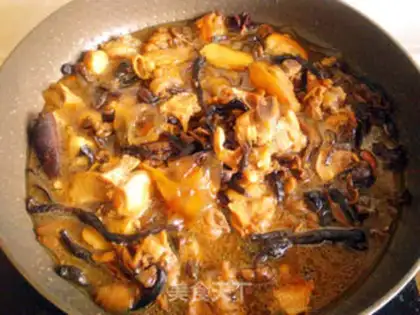 Make Chicken stewed hazel mushroom step 16