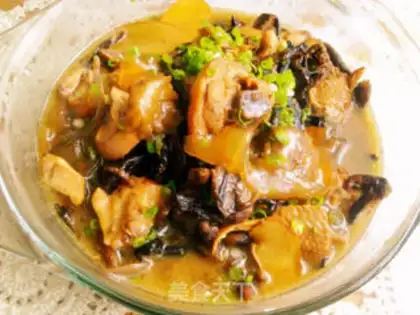 Make Chicken stewed hazel mushroom step 17