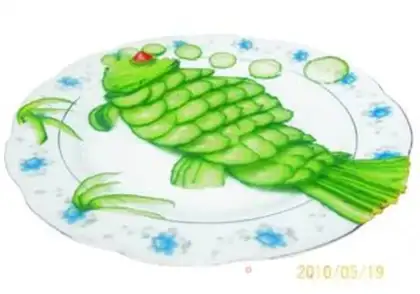 Make Sweet and sour cucumber river carp step 14
