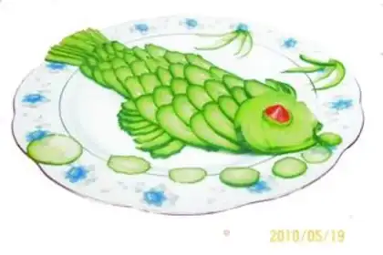 Make Sweet and sour cucumber river carp step 15