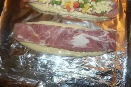 Make bacon and vegetable loaf step 6
