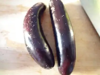 Make Fish-flavored eggplant strips step 0