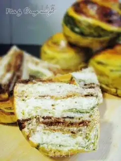 Make Marble thread bread step 13