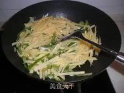 Make green pepper with potato step 4