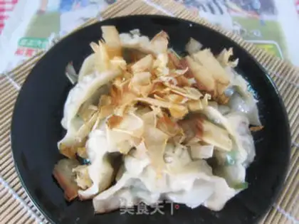 Make Fried dumplings with firewood fish step 4