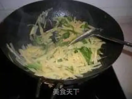 Make green pepper with potato step 6