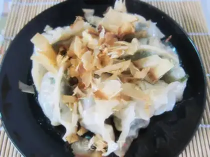 Make Fried dumplings with firewood fish step 5