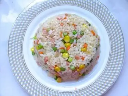 Make Golden straw hat rice with egg dumplings step 6