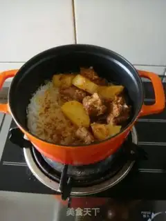 Make Spicy pork ribs pot rice step 7